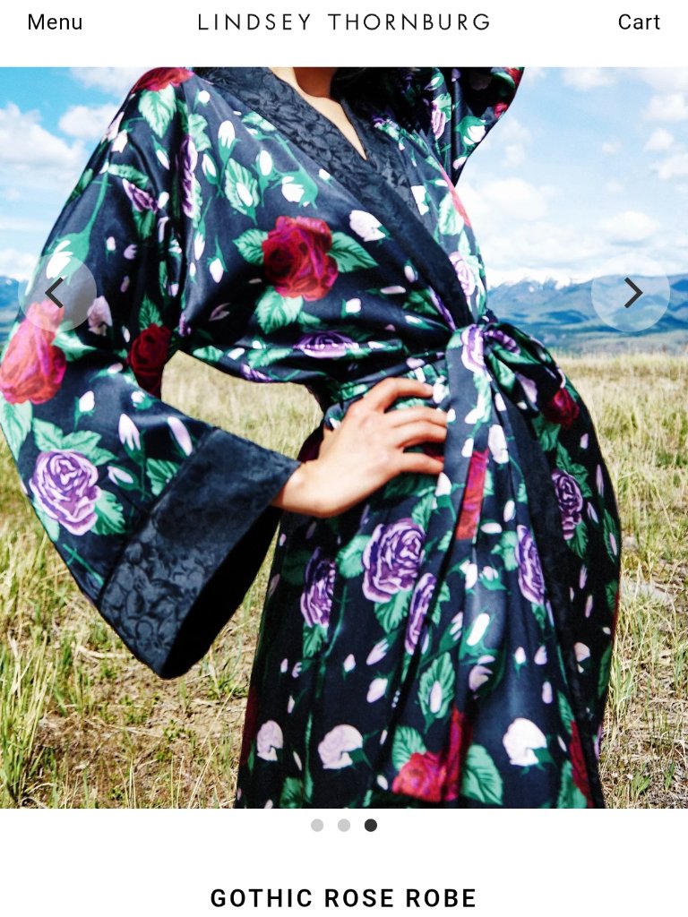 Lindsey Thornburg Gothic Rose Silk Neckerchief Scarf — image 6 of 7
